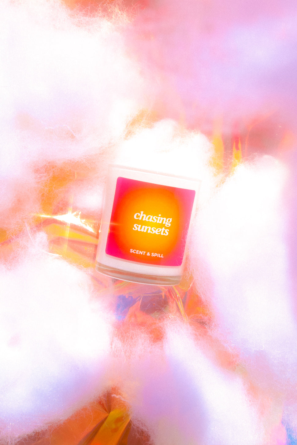 chasing sunsets - candle jar