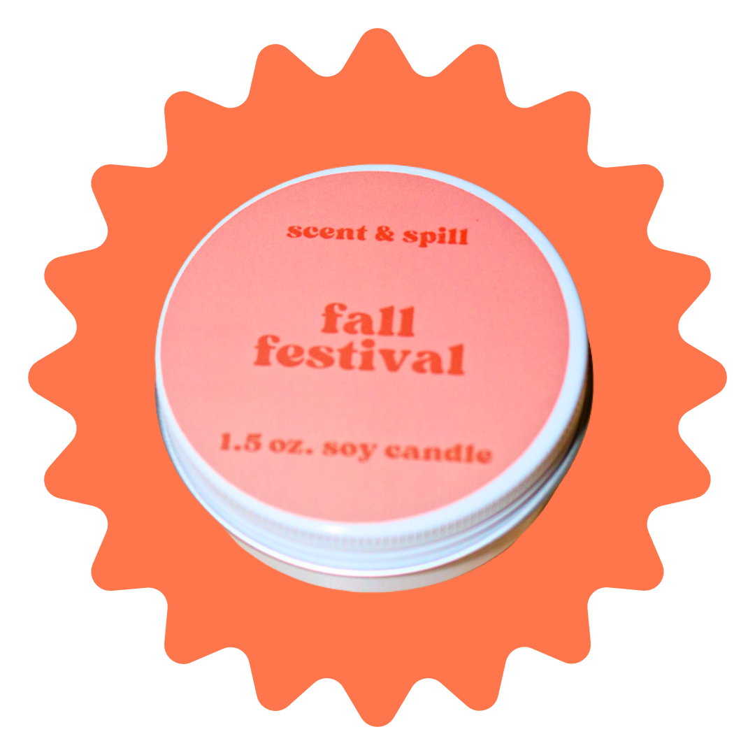 fall festival - mini candle tin