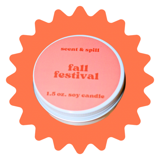 fall festival - mini candle tin