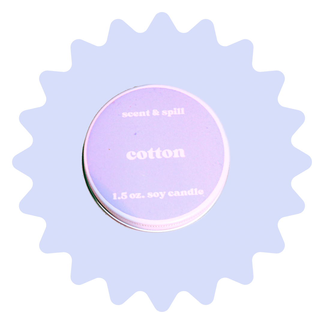 cotton - mini candle tin (odor eliminator)