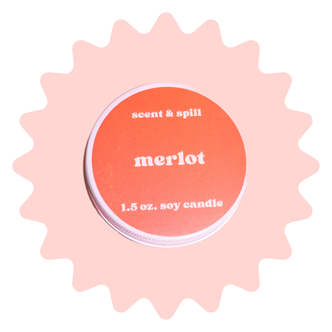 merlot - mini candle tin