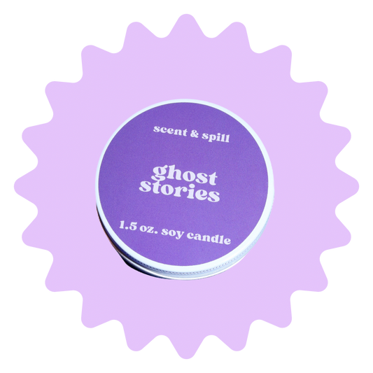 ghost stories - mini candle tin