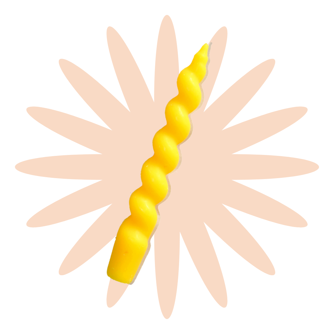 mini twirly taper - yellow