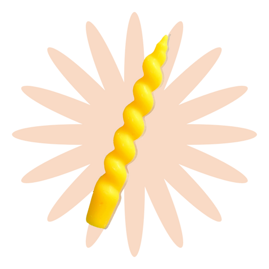 mini twirly taper - yellow