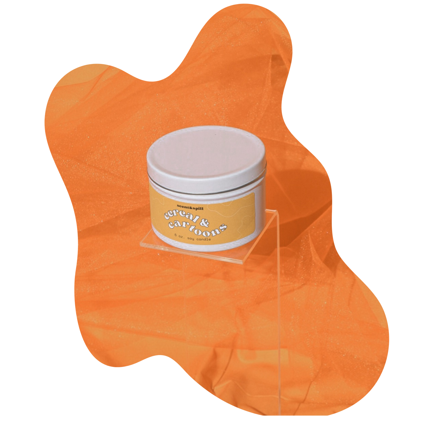 cereal + cartoons candle tin Scent & Spill Studios